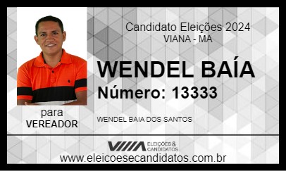 Candidato WENDEL BAÍA 2024 - VIANA - Eleições