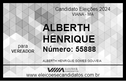 Candidato ALBERTH HENRIQUE 2024 - VIANA - Eleições