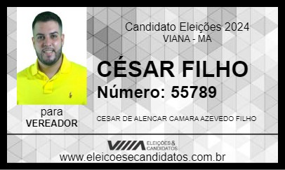 Candidato CÉSAR FILHO 2024 - VIANA - Eleições