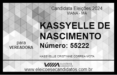 Candidato KASSYELLE DE NASCIMENTO 2024 - VIANA - Eleições