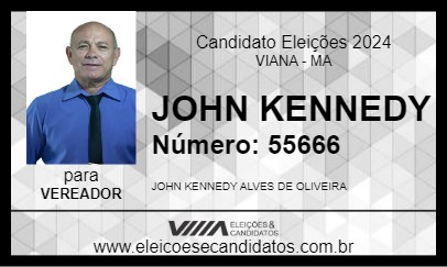 Candidato JOHN KENNEDY 2024 - VIANA - Eleições