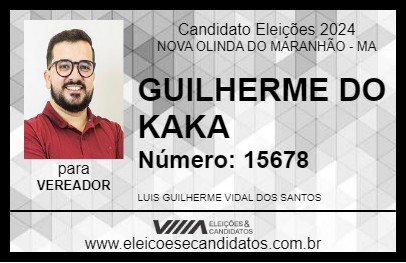 Candidato GUILHERME DO KAKA 2024 - NOVA OLINDA DO MARANHÃO - Eleições