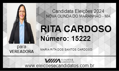 Candidato RITA CARDOSO 2024 - NOVA OLINDA DO MARANHÃO - Eleições