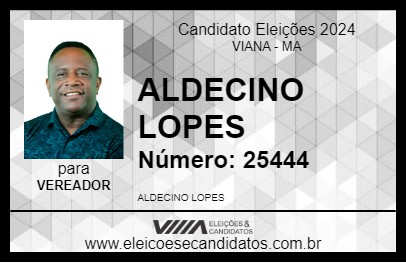 Candidato ALDECINO LOPES 2024 - VIANA - Eleições