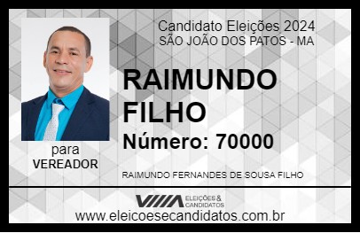 Candidato RAIMUNDO FILHO 2024 - SÃO JOÃO DOS PATOS - Eleições