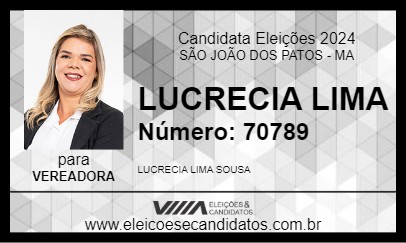 Candidato LUCRECIA LIMA 2024 - SÃO JOÃO DOS PATOS - Eleições