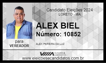 Candidato ALEX BIEL 2024 - LORETO - Eleições