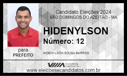 Candidato HIDENYLSON 2024 - SÃO DOMINGOS DO AZEITÃO - Eleições