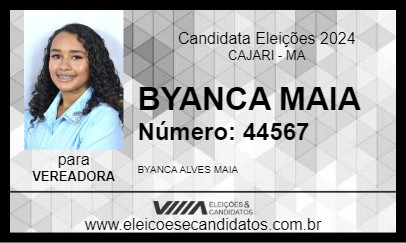 Candidato BYANCA MAIA 2024 - CAJARI - Eleições