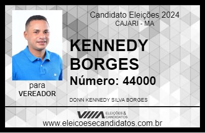 Candidato KENNEDY BORGES 2024 - CAJARI - Eleições