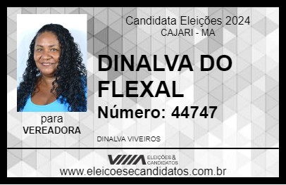 Candidato DINALVA DO FLEXAL 2024 - CAJARI - Eleições