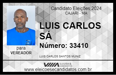 Candidato LUIS CARLOS SÁ 2024 - CAJARI - Eleições