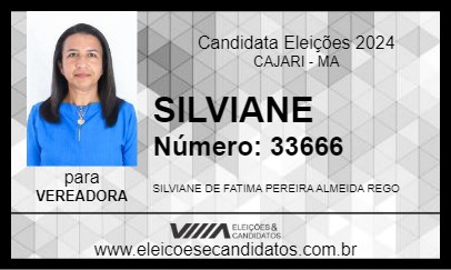 Candidato SILVIANE 2024 - CAJARI - Eleições