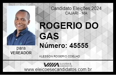 Candidato ROGERIO DO GAS 2024 - CAJARI - Eleições