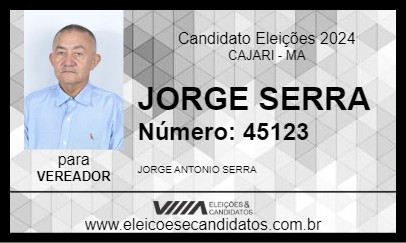 Candidato JORGE SERRA 2024 - CAJARI - Eleições