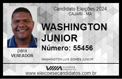 Candidato WASHINGTON JUNIOR 2024 - CAJARI - Eleições