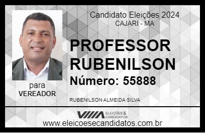 Candidato PROFESSOR RUBENILSON 2024 - CAJARI - Eleições