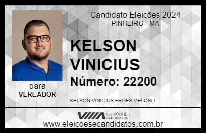 Candidato KELSON VINICIUS 2024 - PINHEIRO - Eleições