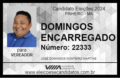 Candidato DOMINGOS ENCARREGADO 2024 - PINHEIRO - Eleições