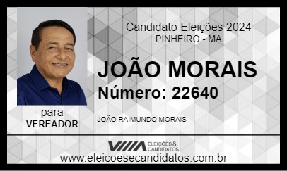 Candidato JOÃO MORAIS 2024 - PINHEIRO - Eleições