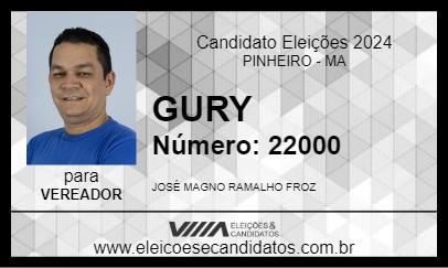 Candidato GURY 2024 - PINHEIRO - Eleições