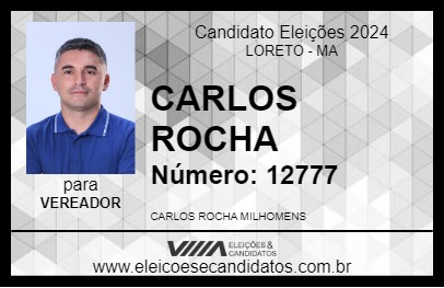 Candidato CARLOS ROCHA 2024 - LORETO - Eleições