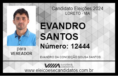 Candidato EVANDRO SANTOS 2024 - LORETO - Eleições