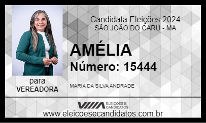 Candidato AMÉLIA 2024 - SÃO JOÃO DO CARÚ - Eleições