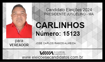 Candidato CARLINHOS 2024 - PRESIDENTE JUSCELINO - Eleições