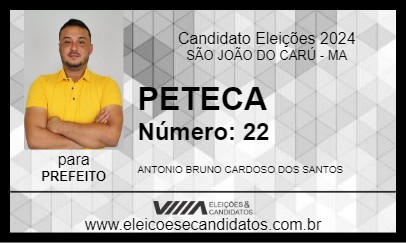 Candidato PETECA 2024 - SÃO JOÃO DO CARÚ - Eleições