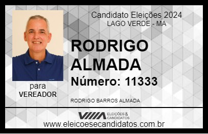 Candidato RODRIGO ALMADA 2024 - LAGO VERDE - Eleições