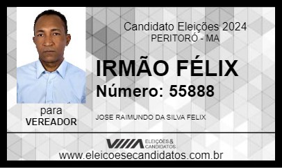 Candidato IRMÃO FÉLIX 2024 - PERITORÓ - Eleições