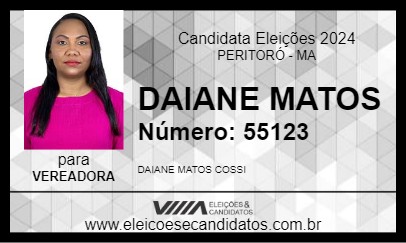 Candidato DAIANE MATOS 2024 - PERITORÓ - Eleições