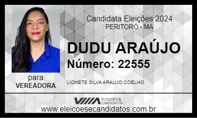 Candidato DUDU ARAÚJO 2024 - PERITORÓ - Eleições