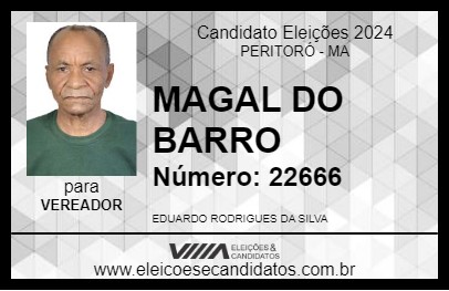 Candidato MAGAL DO BARRO 2024 - PERITORÓ - Eleições