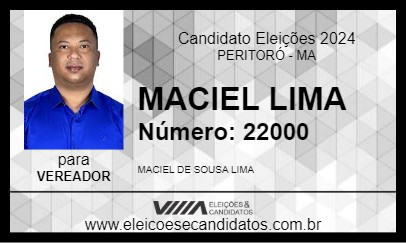 Candidato MACIEL LIMA 2024 - PERITORÓ - Eleições