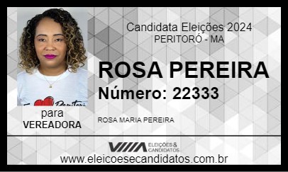 Candidato ROSA PEREIRA 2024 - PERITORÓ - Eleições