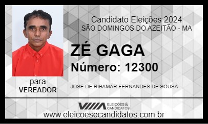 Candidato ZÉ GAGA 2024 - SÃO DOMINGOS DO AZEITÃO - Eleições