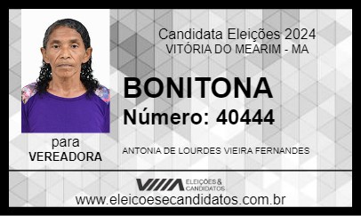 Candidato BONITONA 2024 - VITÓRIA DO MEARIM - Eleições