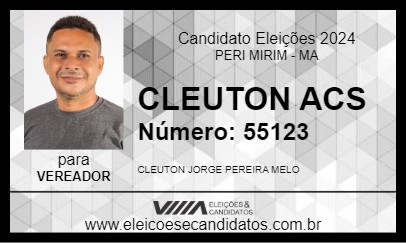 Candidato CLEUTON ACS 2024 - PERI MIRIM - Eleições