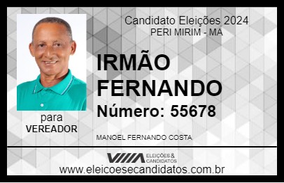 Candidato IRMÃO FERNANDO 2024 - PERI MIRIM - Eleições