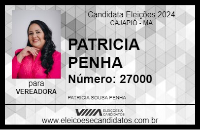 Candidato PATRICIA PENHA 2024 - CAJAPIÓ - Eleições