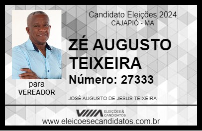 Candidato ZÉ AUGUSTO TEIXEIRA 2024 - CAJAPIÓ - Eleições