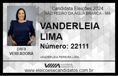 Candidato VANDERLEIA LIMA 2024 - SÃO PEDRO DA ÁGUA BRANCA - Eleições