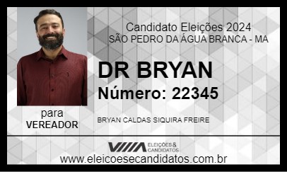 Candidato DR BRYAN 2024 - SÃO PEDRO DA ÁGUA BRANCA - Eleições