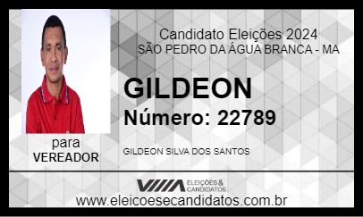 Candidato GILDEON 2024 - SÃO PEDRO DA ÁGUA BRANCA - Eleições