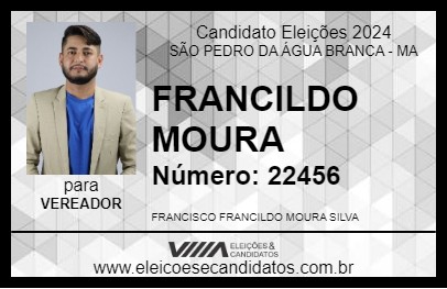 Candidato FRANCILDO MOURA 2024 - SÃO PEDRO DA ÁGUA BRANCA - Eleições