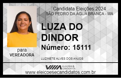 Candidato LUZA DO DINDOR 2024 - SÃO PEDRO DA ÁGUA BRANCA - Eleições