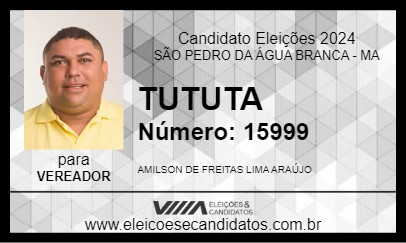 Candidato TUTUTA 2024 - SÃO PEDRO DA ÁGUA BRANCA - Eleições