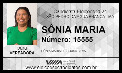 Candidato SÔNIA MARIA 2024 - SÃO PEDRO DA ÁGUA BRANCA - Eleições